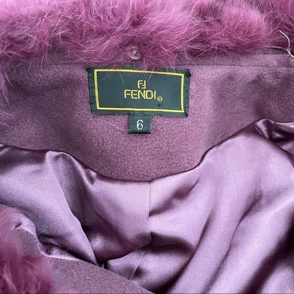 Fendi vintage purple rabbit fur coat - Picture 4 of 4